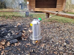 En Kelly Kettle er nem at medbringe på shelterturen