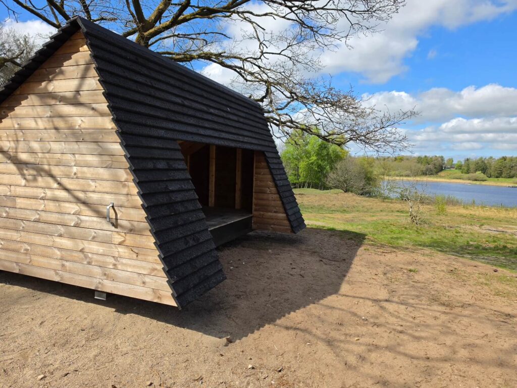 Udsigt fra Tvis Mølle Naturlaboratorie shelterplads